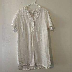 H&M linen v neck tunic dress